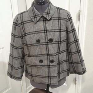 Black & Grey Striped Coat